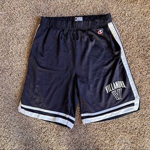 Mens Vintage Champion Villanova Basketball Shorts Dark Blue Mesh NCAA Jersey